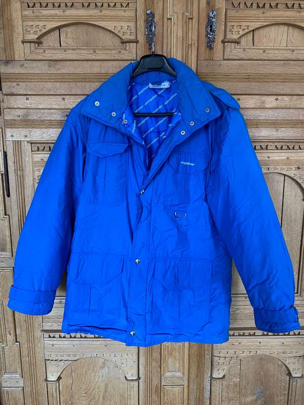 Vintage Voigtländer Winter Jacket, blue, size S, secondhand in good condition + Voigtländer Cap new