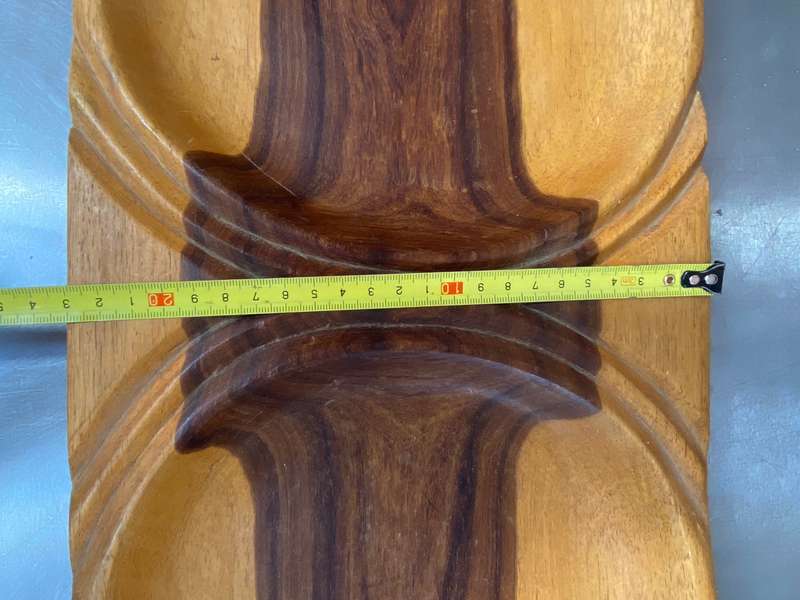 Handcrafted wooden african snack board, made out of one piece of wood,