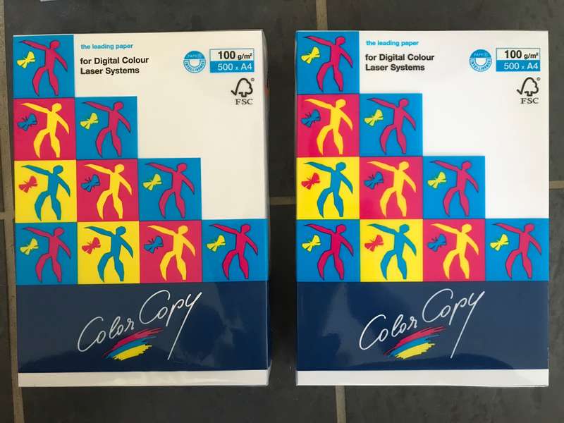 2 x Digital Colour Laser Copy Paper Din A4 120gr -m2 ,500 sheets