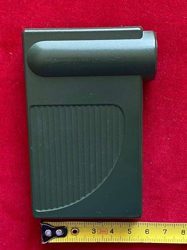 DOCTER GERMANY Aspherilux midi 125 torch, green, vintage, in working condition. batteries not incl.