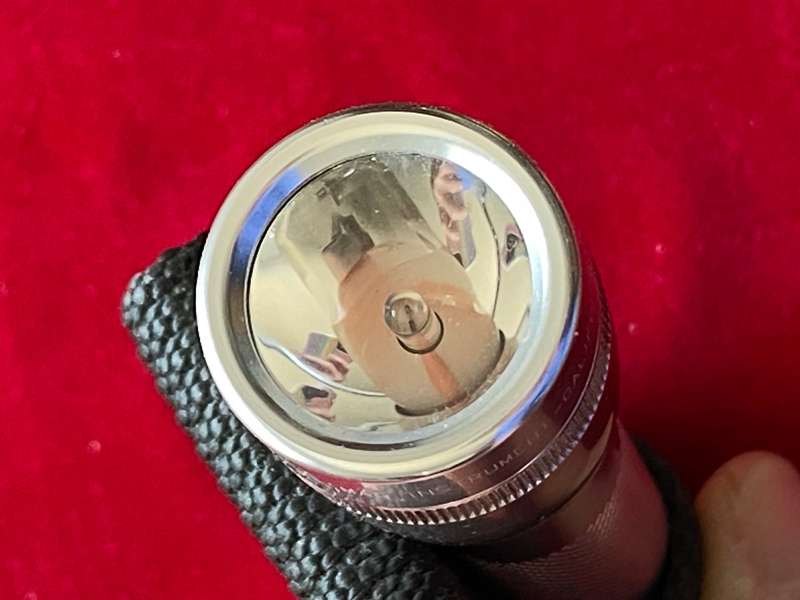 Mini Maglite AA , Aluminium, silver, Mag USA, Set (torch + belt-holder), torch in mint condition