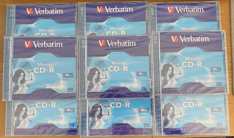 CD Lot: Verbatim Music CD-R (9x sealed) (1x unsealed) Lot A , vintage
