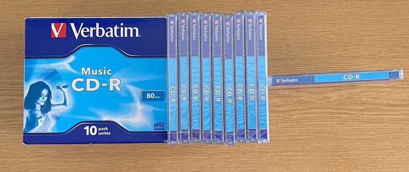 CD Lot: Verbatim Music CD-R (9x sealed) (1x unsealed) Lot A , vintage