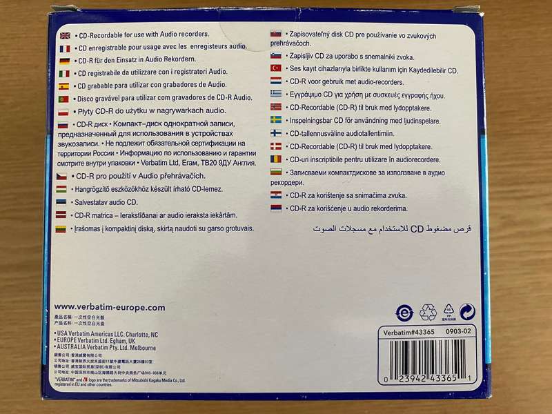 CD Lot: Verbatim Music CD-R (9x sealed) (1x unsealed) Lot A , vintage