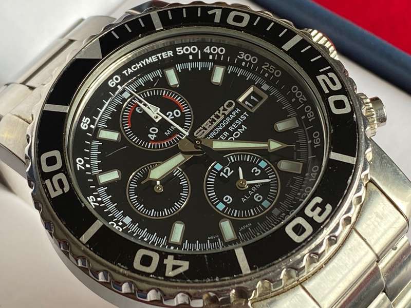 SEIKO SNA 225 7T62-0CV0 chronograph quartz , rare, collectors item,