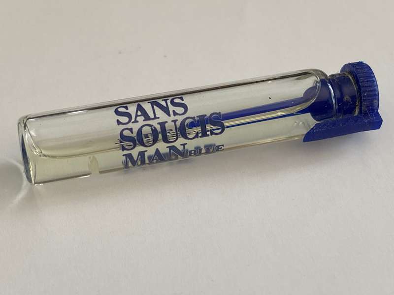 Sans Soucis man eau de toilette, approx. 2ml, rare, Test Mini Bottle, Vintage, Collectors item,