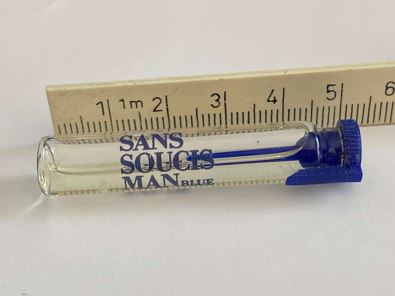 Sans Soucis man eau de toilette, approx. 2ml, rare, Test Mini Bottle, Vintage, Collectors item,