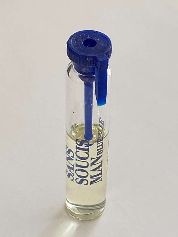 Sans Soucis man eau de toilette, approx. 2ml, rare, Test Mini Bottle, Vintage, Collectors item,