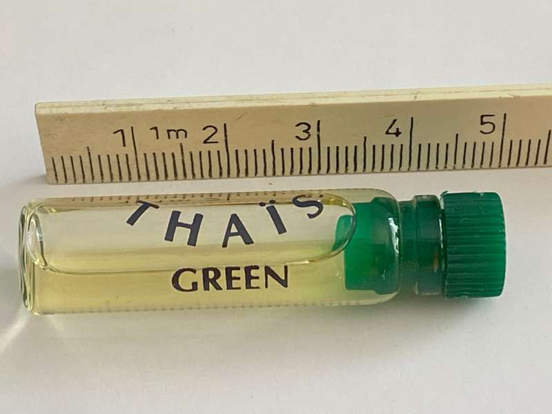 Thais Green ,Parfum, approx. 2ml, rare, Test Mini Bottle, Vintage, Collectors item,