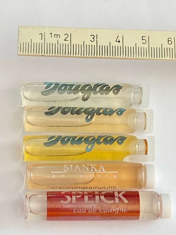 Parfum lot, Test Mini Bottles (5), approx. 2ml bottles, rare,  vintage, Collectors item,