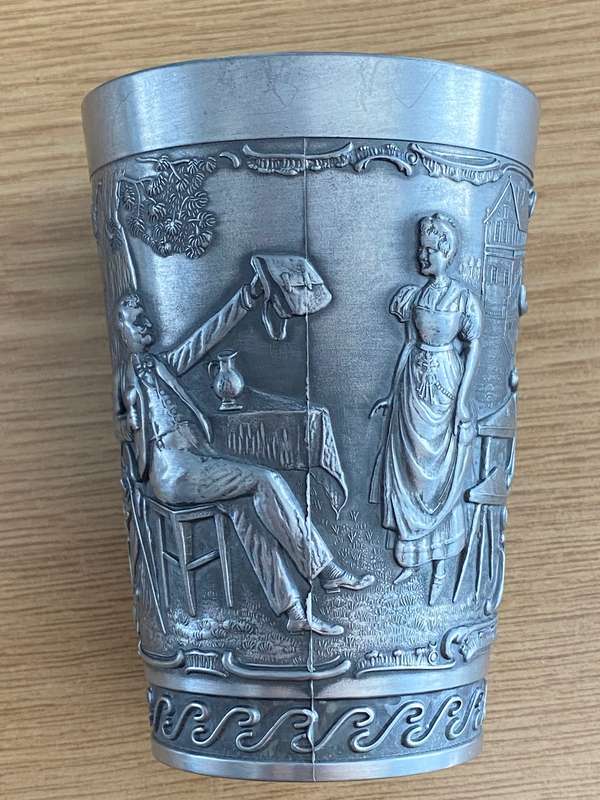 Pewter Zinn Mug tankard ,Frieling Rein Zinn, size : 11cm high, Made in Germany