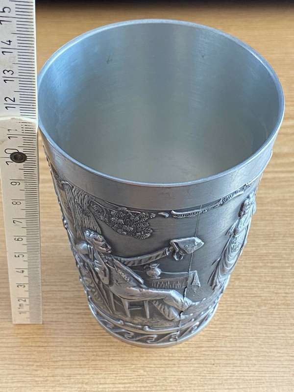 Pewter Zinn Mug tankard ,Frieling Rein Zinn, size : 11cm high, Made in Germany