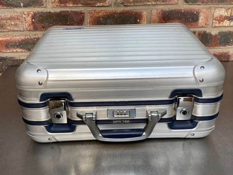 RIMOWA Aluminium Silver Integral Travel Board Case ,W.Germany 37cmx45cmx20cm ,vintage, rare,