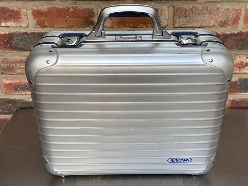 RIMOWA Aluminium Silver Integral Travel Board Case ,W.Germany 37cmx45cmx20cm ,vintage, rare,