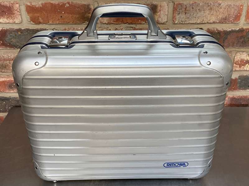 RIMOWA Aluminium Silver Integral Travel Board Case ,W.Germany 37cmx45cmx20cm ,vintage, rare,