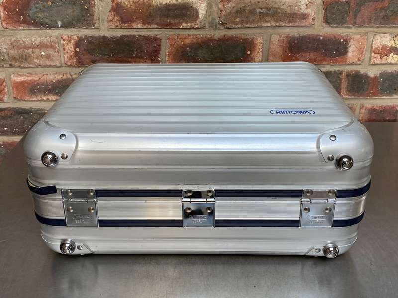RIMOWA Aluminium Silver Integral Travel Board Case ,W.Germany 37cmx45cmx20cm ,vintage, rare,
