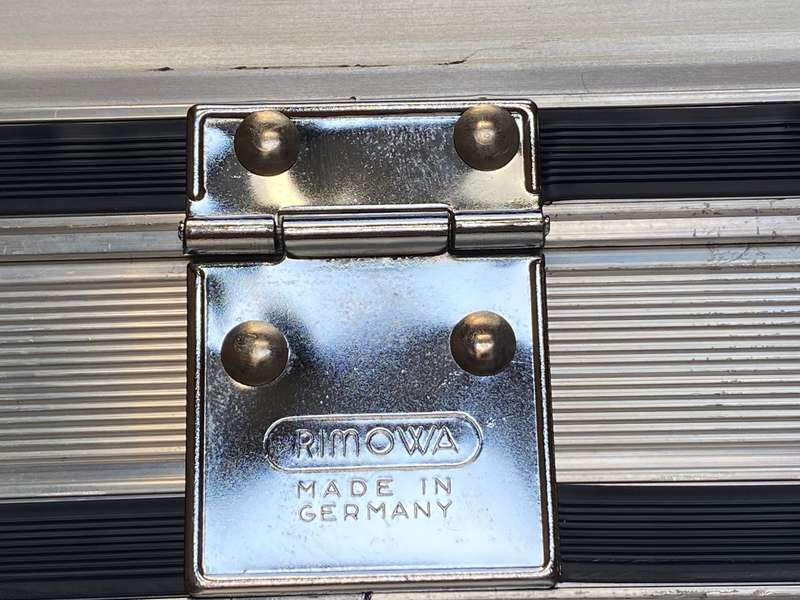 RIMOWA Aluminium Silver Integral Travel Board Case ,W.Germany 37cmx45cmx20cm ,vintage, rare,