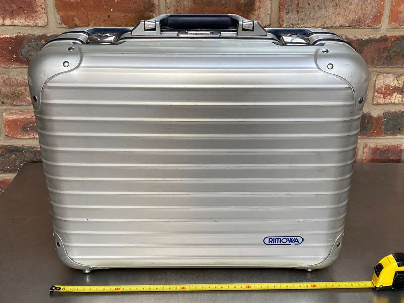 RIMOWA Aluminium Silver Integral Travel Board Case ,W.Germany 37cmx45cmx20cm ,vintage, rare,