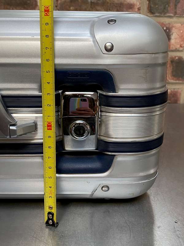 RIMOWA Aluminium Silver Integral Travel Board Case ,W.Germany 37cmx45cmx20cm ,vintage, rare,