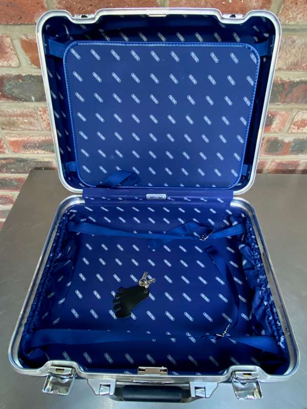 RIMOWA Aluminium Silver Integral Travel Board Case ,W.Germany 37cmx45cmx20cm ,vintage, rare,