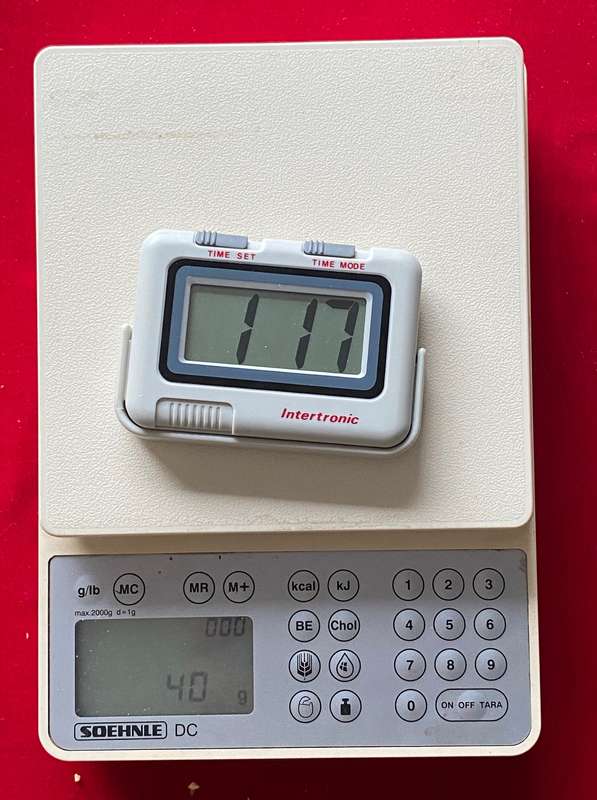 Intertronic Clock flat, white, vintage