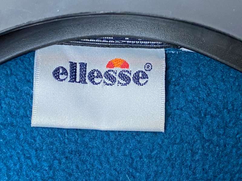Ellesse Jacket, Fleece, petrolium green,size: D/F38,UK 12,US8, vintage, very rare, in good condition