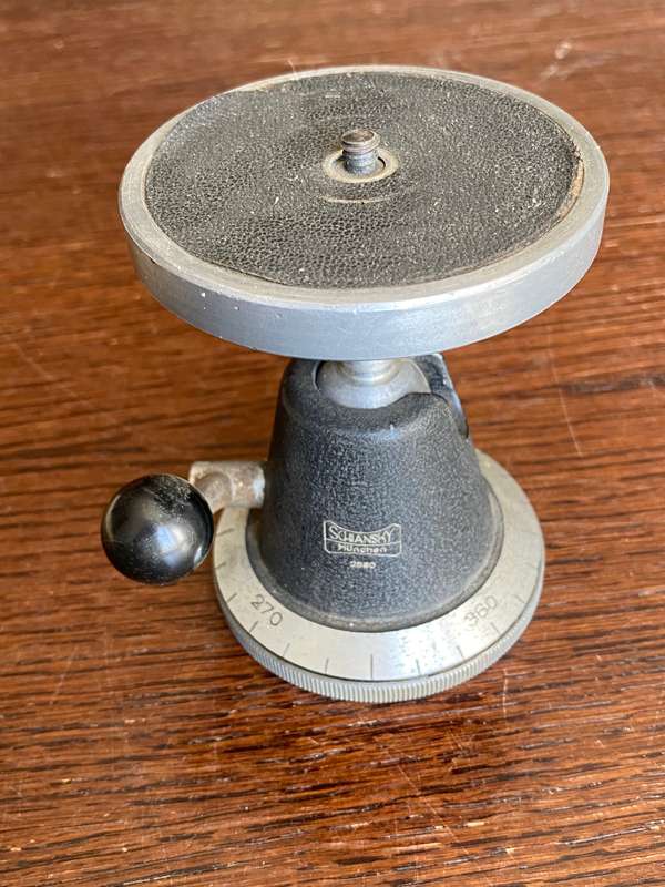 Schiansky Munchen 2580 mono ball head,strong, for Studio Tripods, vintage, for medium format cameras