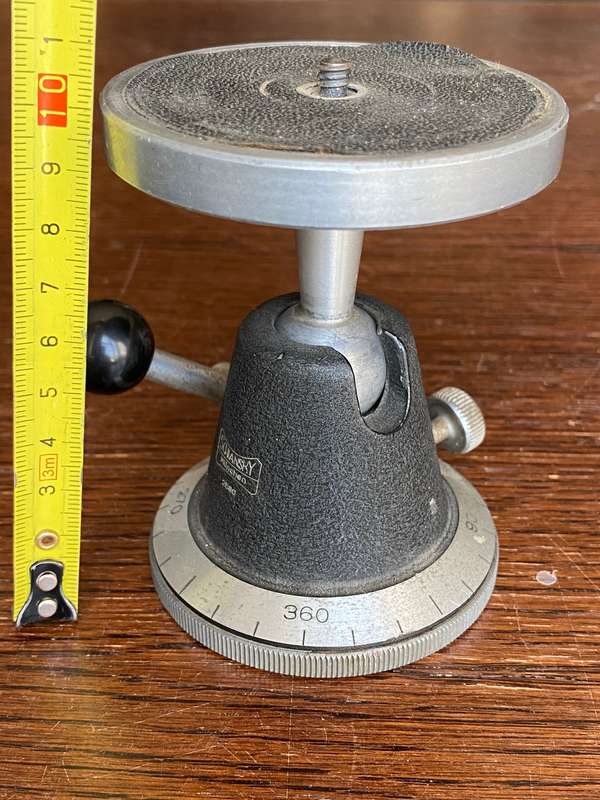 Schiansky Munchen 2580 mono ball head,strong, for Studio Tripods, vintage, for medium format cameras