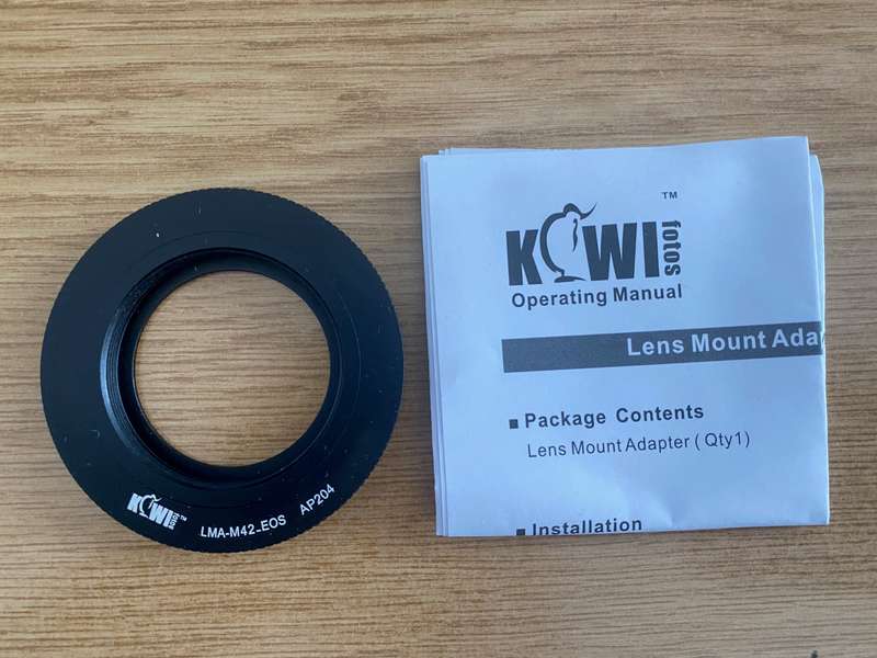 KIWI Foto , Kiwifoto Lens Mount Adapter LMA-M42 for EOS , like new