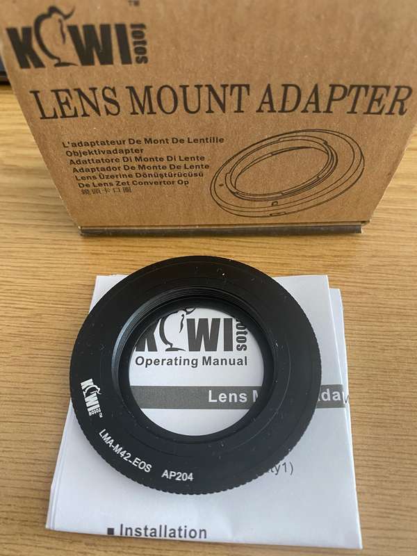 KIWI Foto , Kiwifoto Lens Mount Adapter LMA-M42 for EOS , like new
