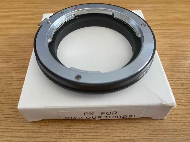 LENS ADAPTER PK MF LENSES for OLYMPUS 4/3 (FOUR THIRDS) CAMERAS , very rare, NEW