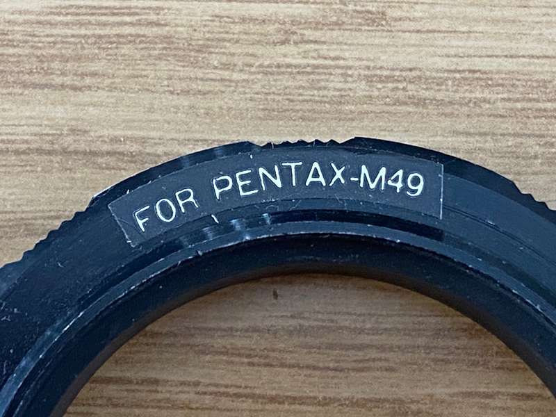Reverse Adapter for lens diameter 49mm mount to PK Bayonet Camera, for macro photography, rare