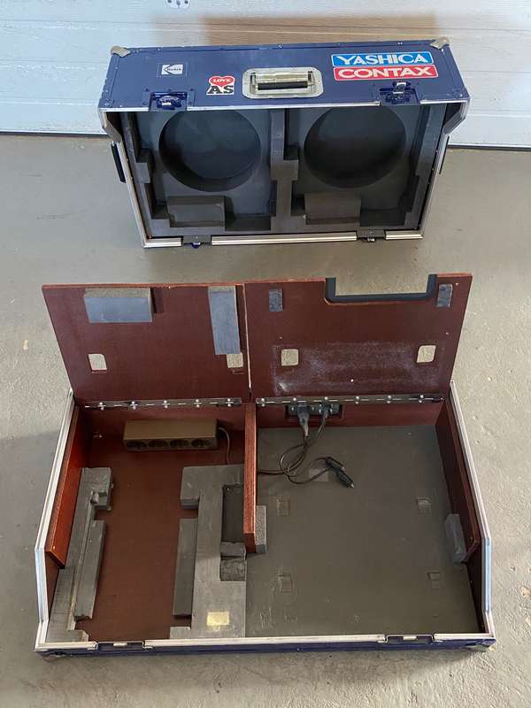 Special built Aluminium Case for 2xKodak S-AV Carousel Projector, empty Case, vintage, rare, unique