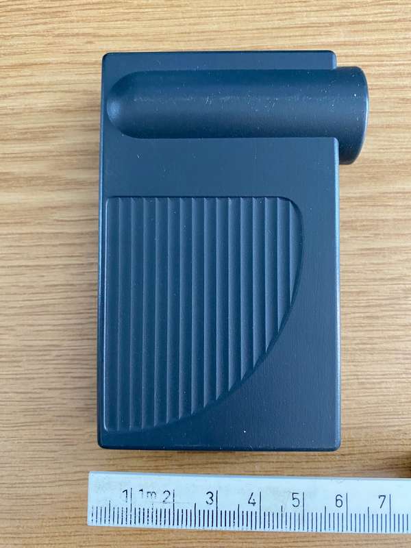 DOCTER GERMANY Aspherilux midi 125 torch, grey, vintage, in working condition. batteries not incl.