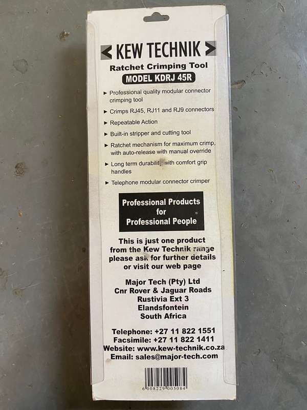 KEW Technik Modular Connector Crimping Tool Model KDRJ 45R