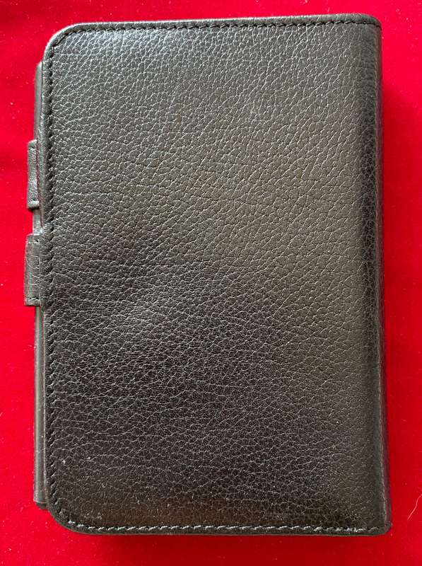Steiner leather file calender,black (15x10x2cm) from 1997 vintage,collectors item,unused, very rare