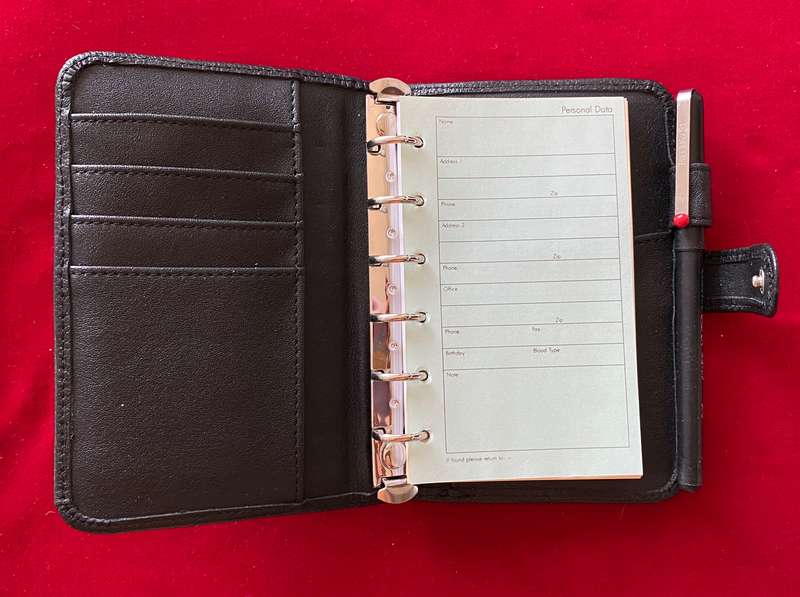 Steiner leather file calender,black (15x10x2cm) from 1997 vintage,collectors item,unused, very rare