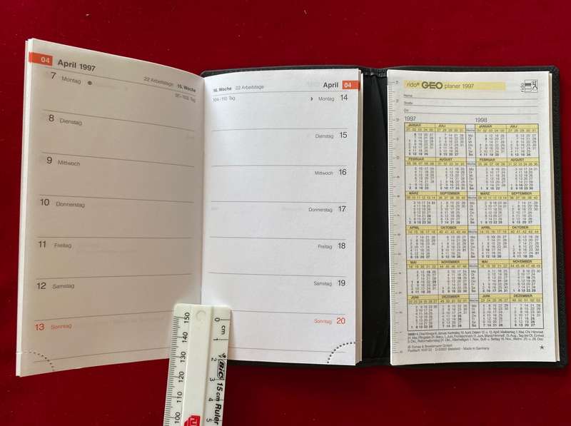 Leica R8 Leather Calendar Black Vintage 1997 Collectors Item Unused