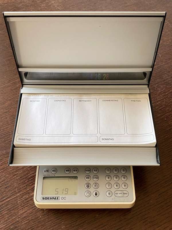 Desk Thermometer with writing block in Aluminum Case  60s/70s vintage,collectors item, very rare
