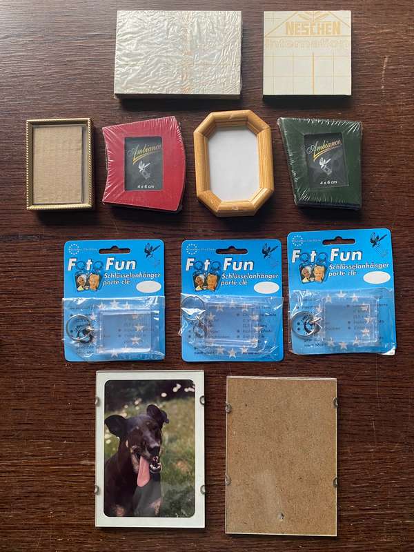 Photo frame lot + photo keyring