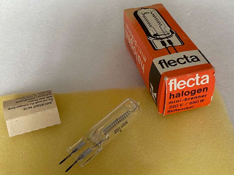 Flecta halogen mini burner 220V 650W, unused, still in original box
