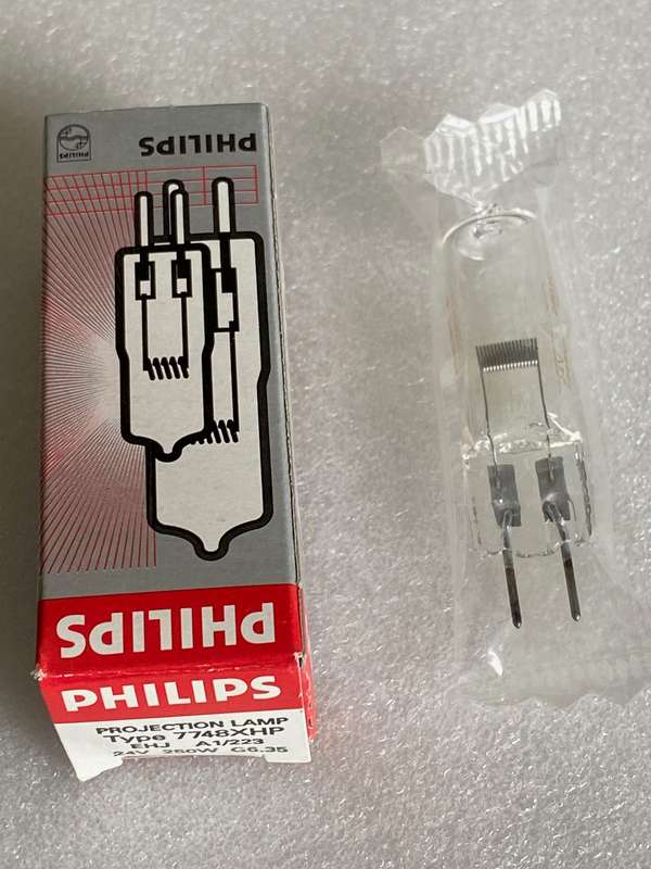 Philips Projector bulb Type 7748 24V 250W G6.35, unused, still in original box
