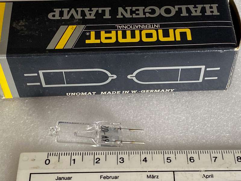 Unomat bulb 6V 20W, unused, still in original box