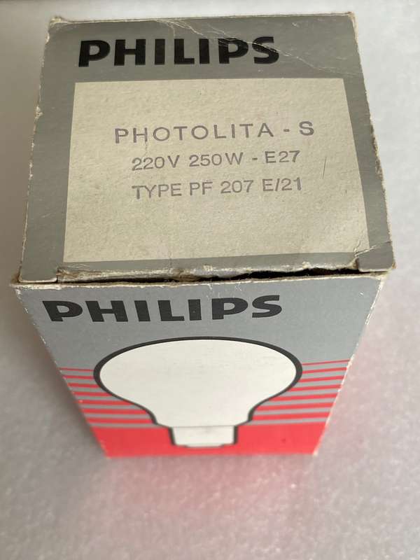 Philips Photolita-S 220V 250W E27 type PF207E 21, unused, still in original box