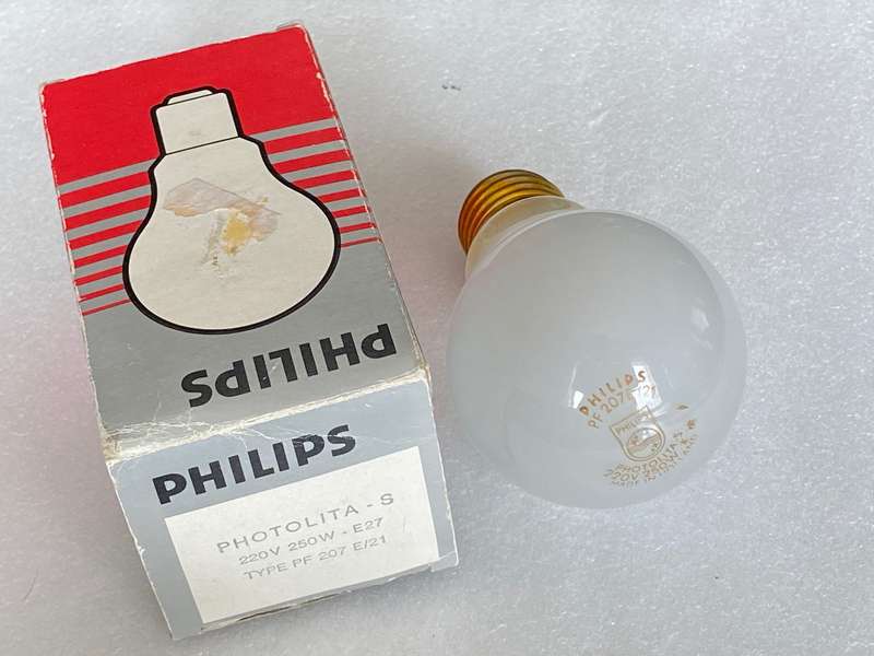 Philips Photolita-S 220V 250W E27 type PF207E 21, unused, still in original box