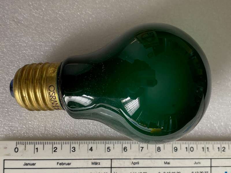 Osram imatt 220-230V 40W green E27, still in original box, vintage