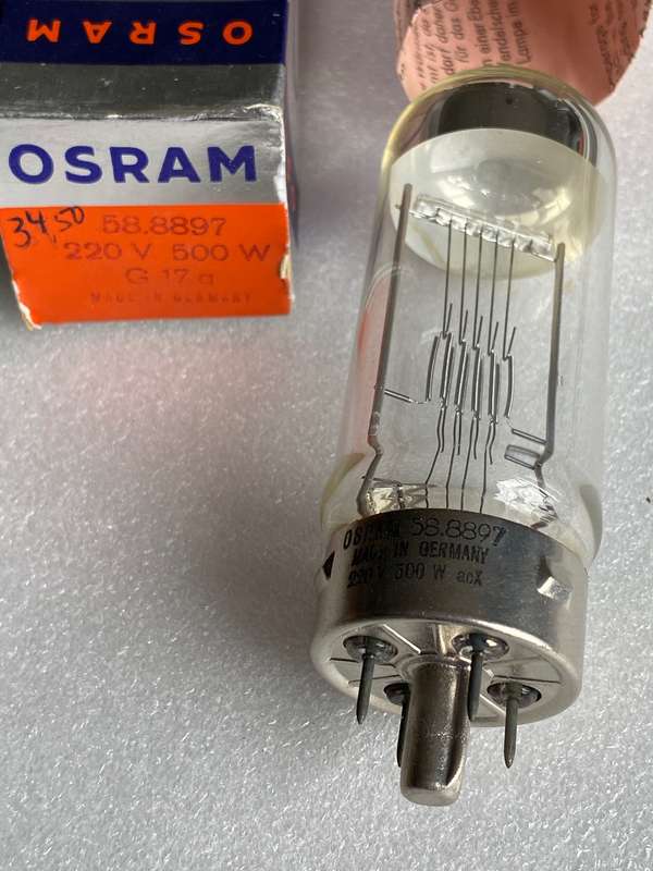 Osram Projector bulb G17q 220V 500W, unused, still in original box