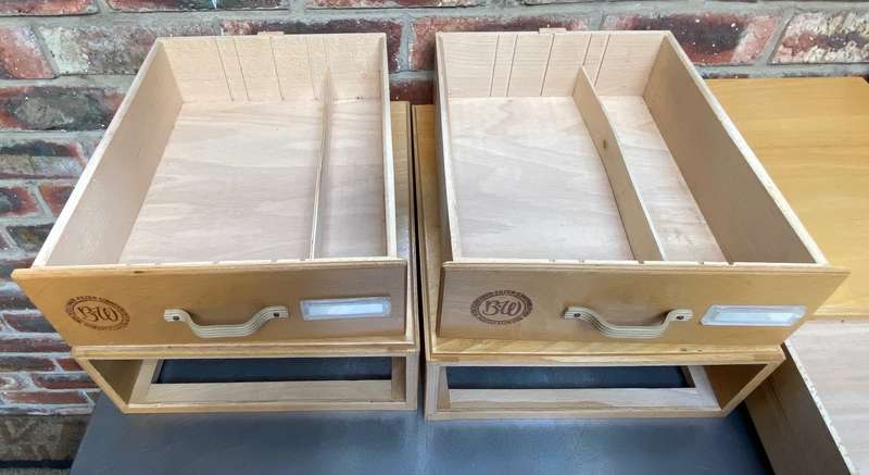 B+W Wooden drawer set from the 60s, from Germany, vintage, very rare in very good condition