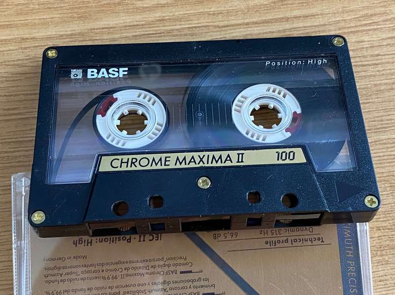 BASF Chrome Maxima II 100 Hifi Cassette, used, in good condition