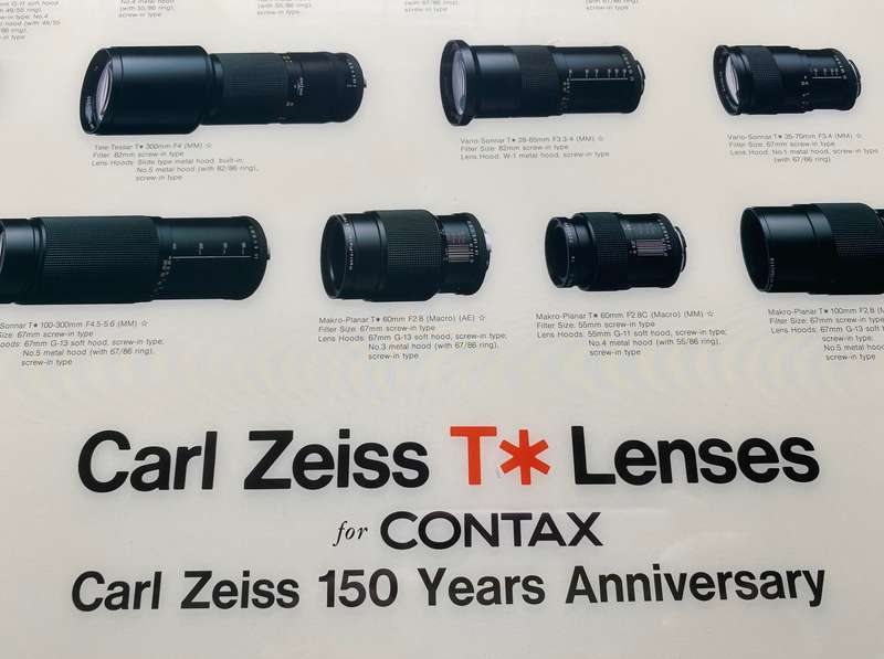 CARL ZEISS LENSES T*, CONTAX ,150 YEARS ANNIVERSARY TABLE MAT, like new,  very rare